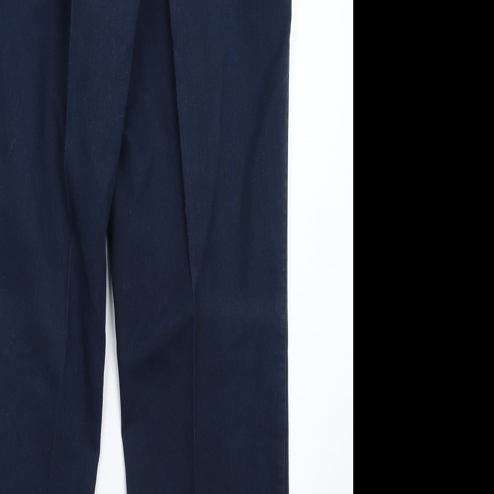 Black Knight Womens Blue Trousers Size 10 L28 in - Workwear