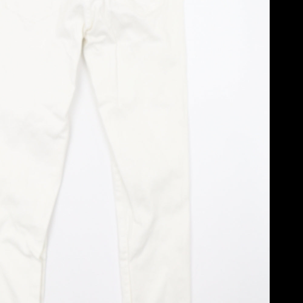 Zara Womens White Denim Skinny Jeans Size 8 L26 in
