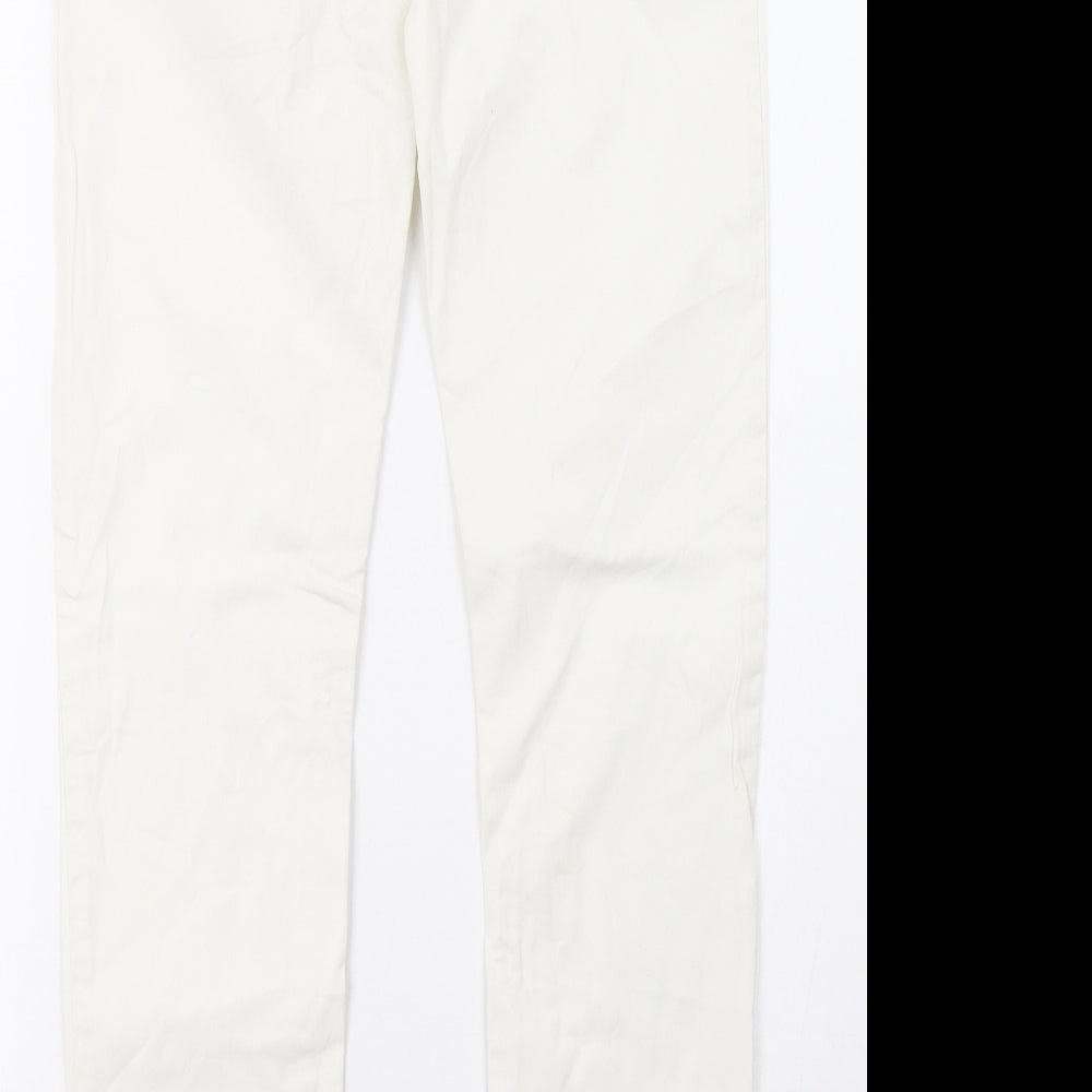 blue fire Womens White Skinny Jeans Size 10 L32 in