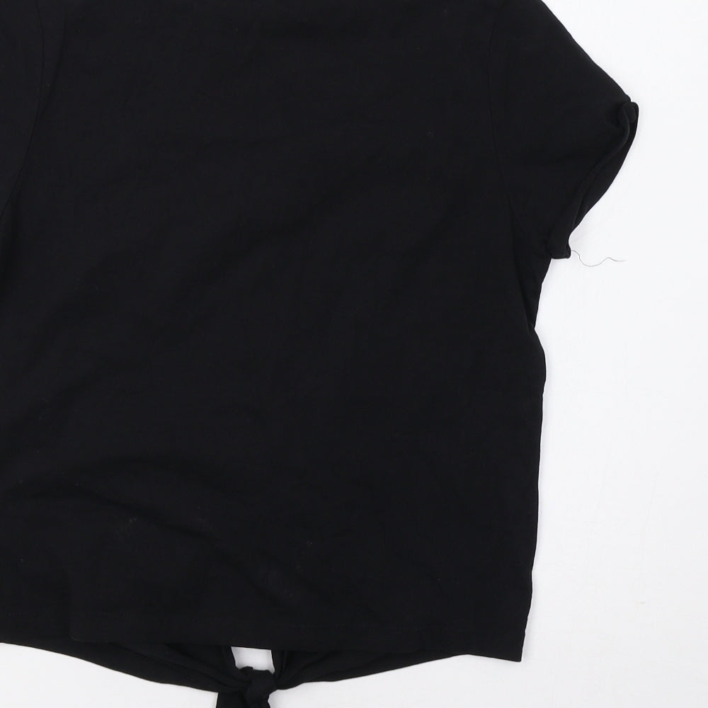 Brave Soul Womens Black Basic T-Shirt Size S