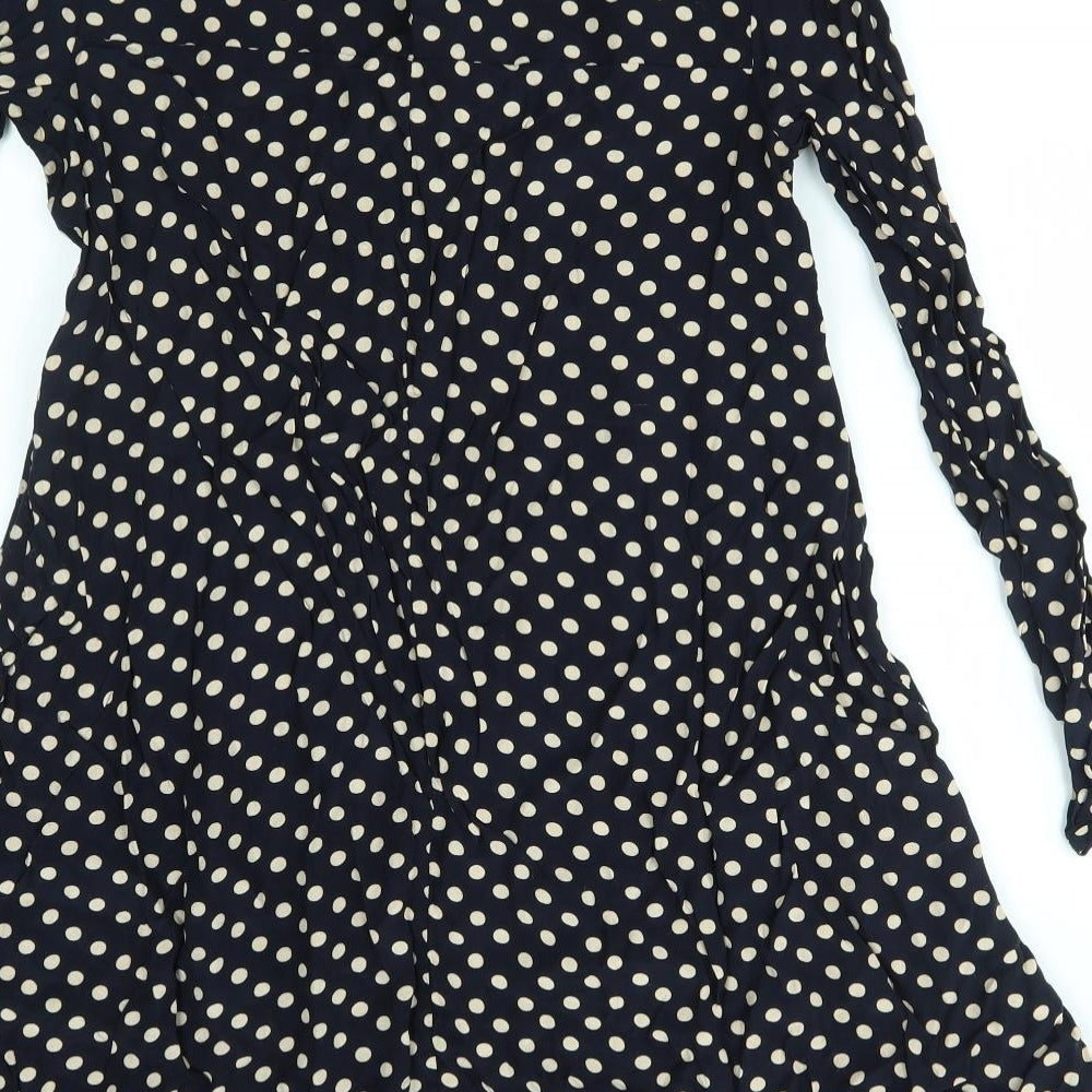 NEXT Womens Blue Polka Dot A-Line Size 12