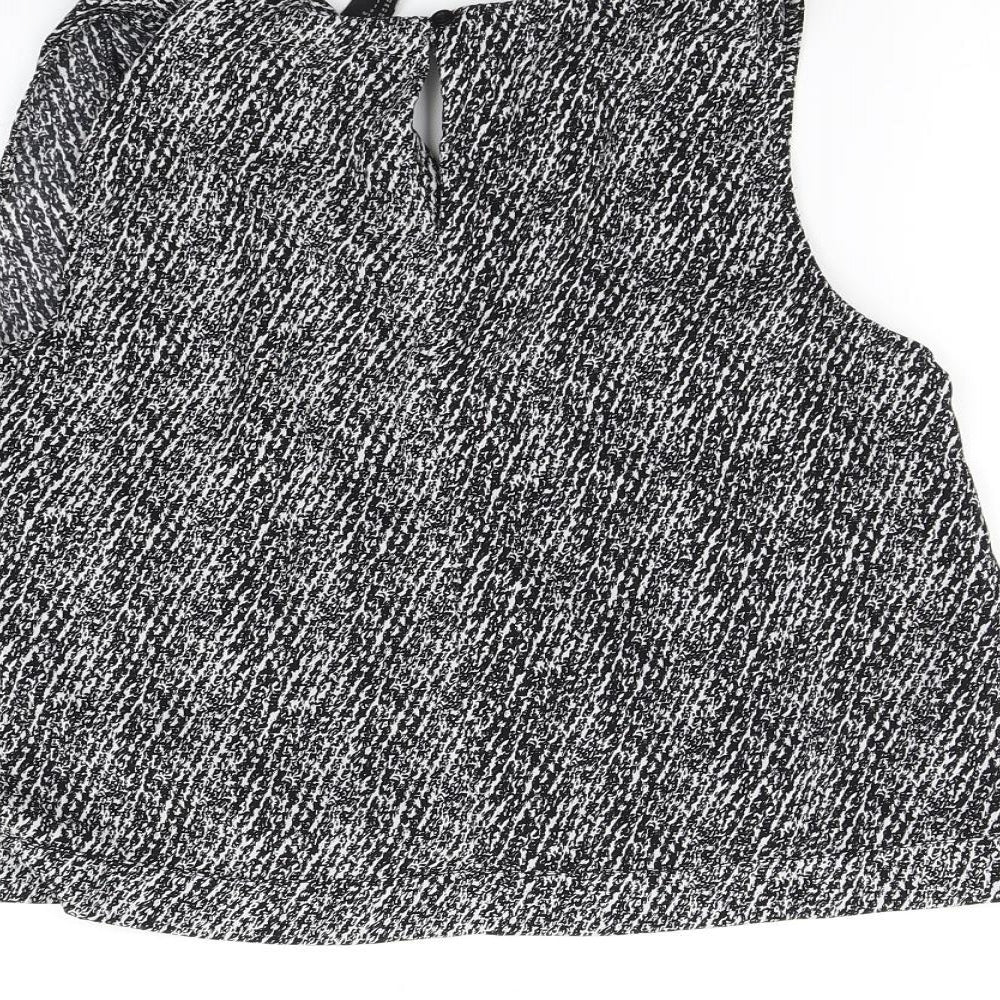 FOREVER 21 Womens Grey Basic Button-Up Size L