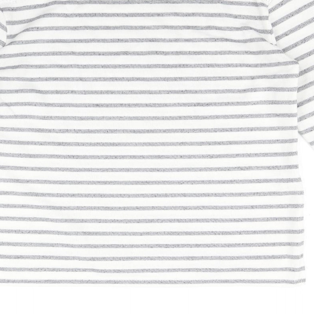 NEXT Womens Grey Striped Pullover Jumper Size 14