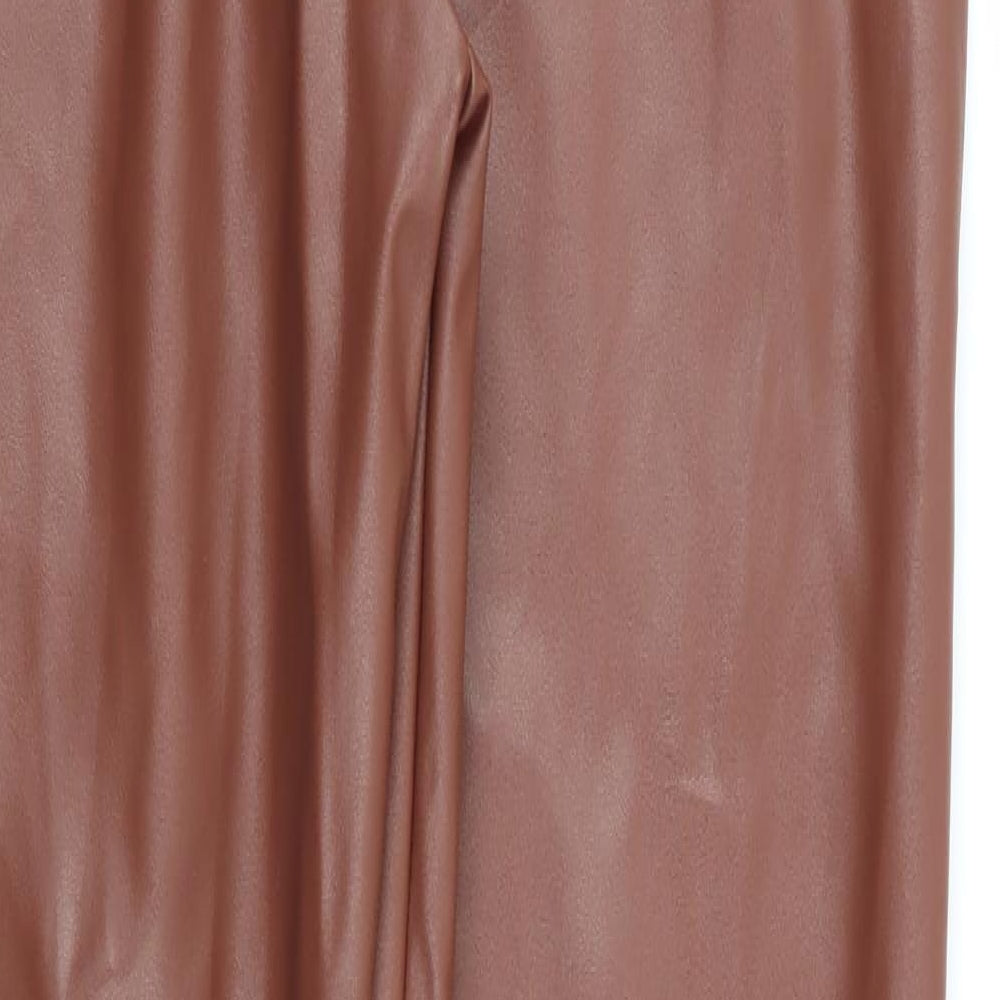 PLT Womens Brown Trousers Size 8 L31 in - Stretch waistband