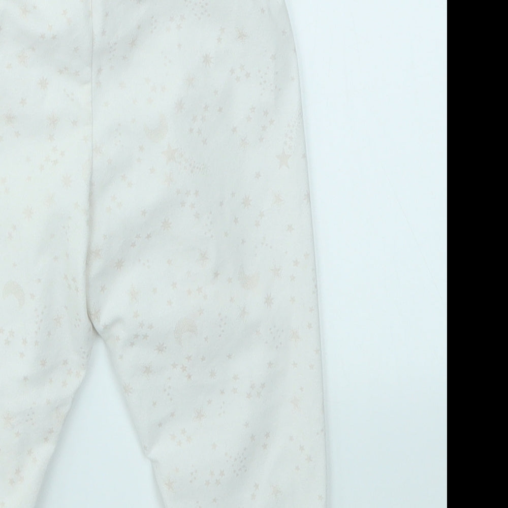 Matalan Girls Ivory Argyle/Diamond Capri Trousers Size 12-18 Months