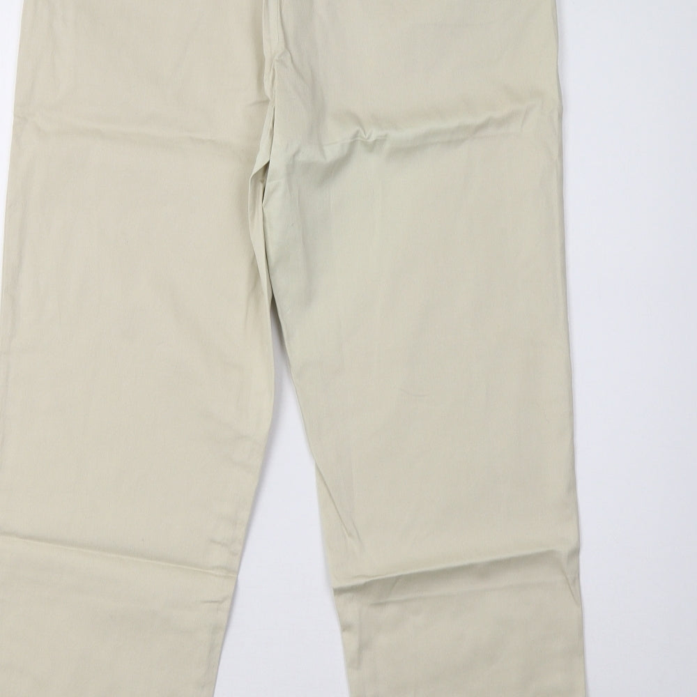 mouse Womens Beige Trousers Size 14 L31 in