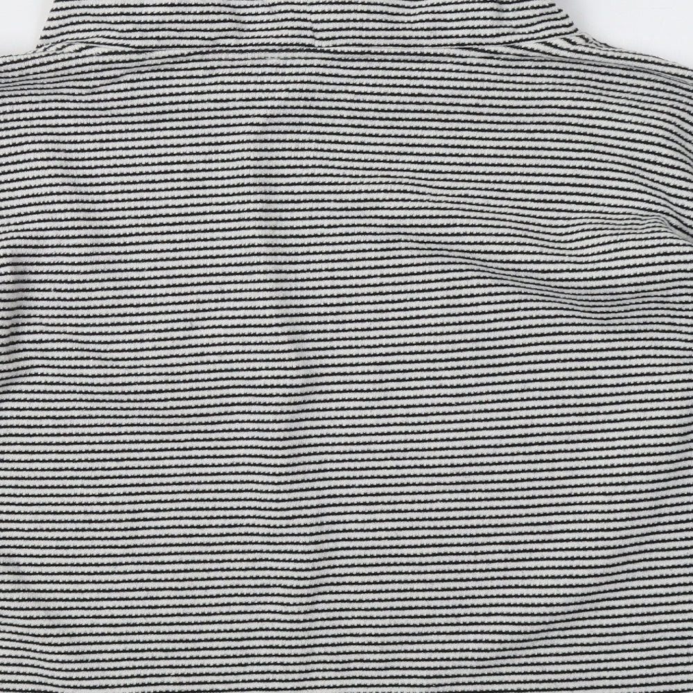 Bonmarché Womens White Striped Pullover Sweatshirt Size 12