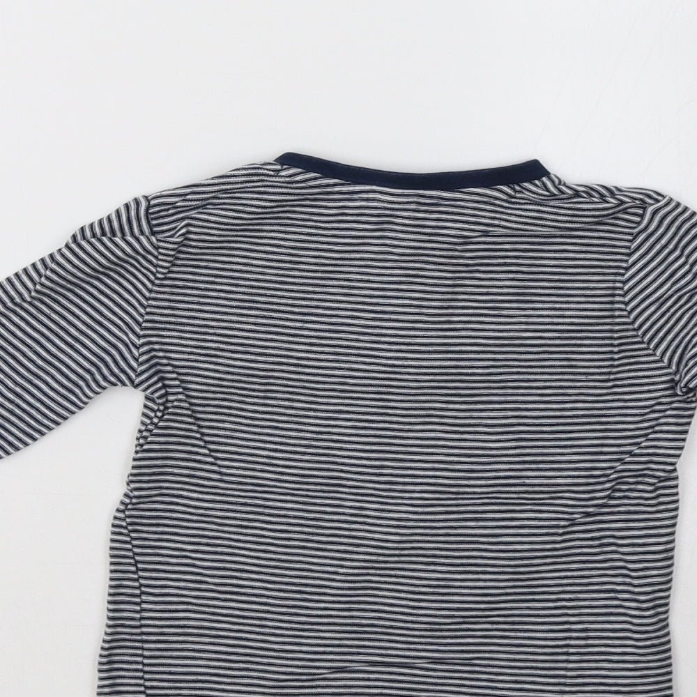 Sainsburys Boys Blue Striped Pullover Jumper Size 24 Months