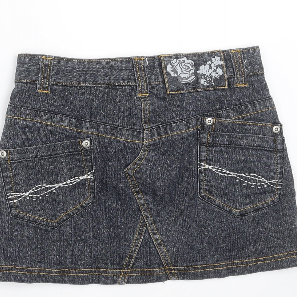 Marks and Spencer Girls Blue Denim Mini Skirt Size 8 Years