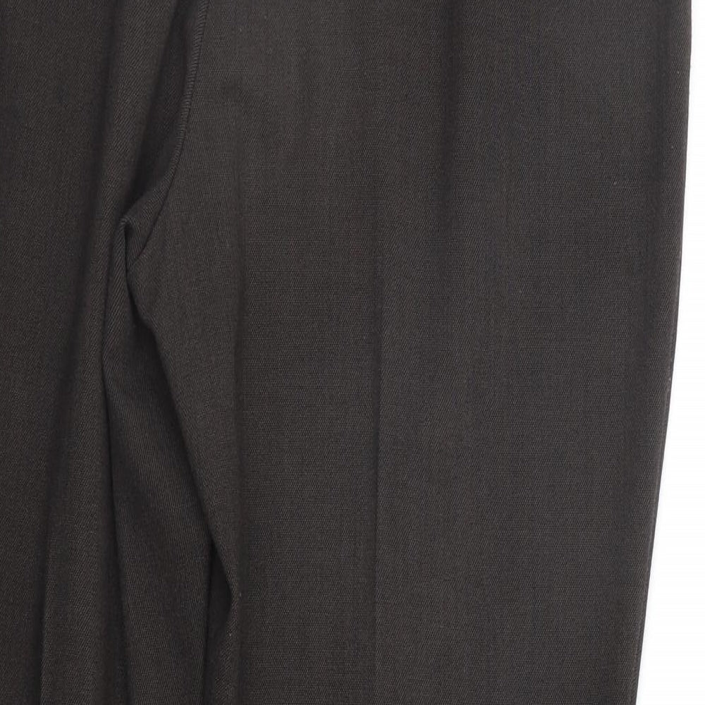 Marks and Spencer Womens Brown Trousers Size 16 L27 in