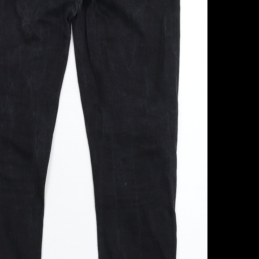Denim & Co. Womens Black Denim Tapered Jeans Size 38 L30 in