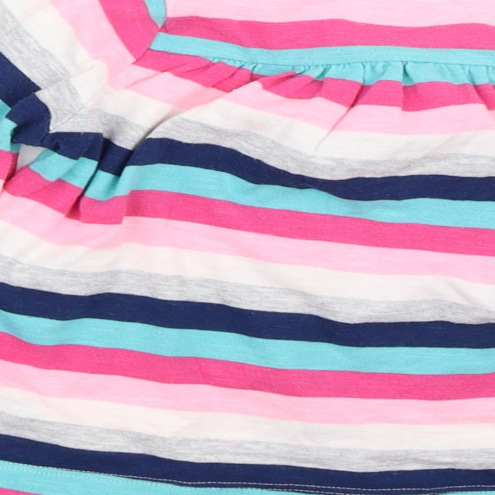 Gap Girls Pink Striped Cardigan Jumper Size 3 Years