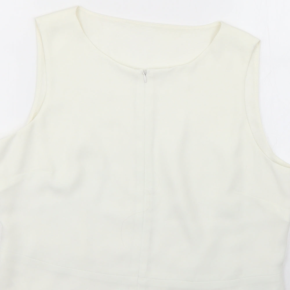 Debenhams Womens White Basic Blouse Size 14