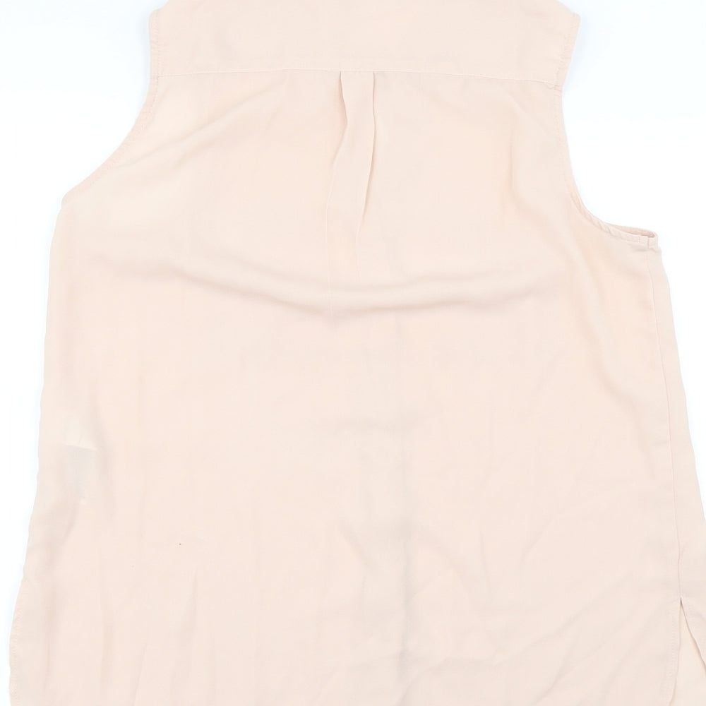 New Look Womens Pink Basic Blouse Size 8