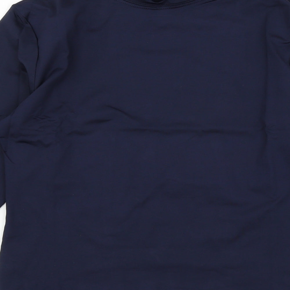Moose Womens Blue Jersey Basic T-Shirt Size S