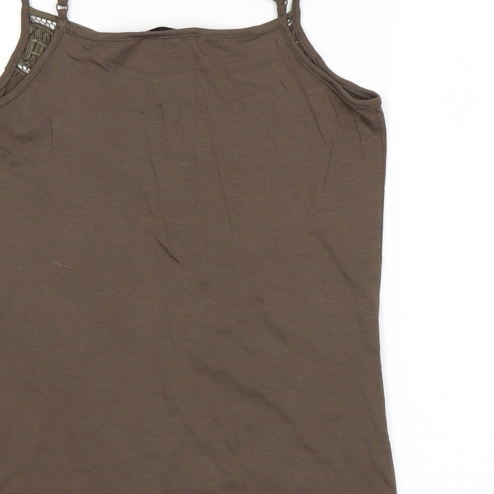 Bandolera Womens Green Basic T-Shirt Size 10