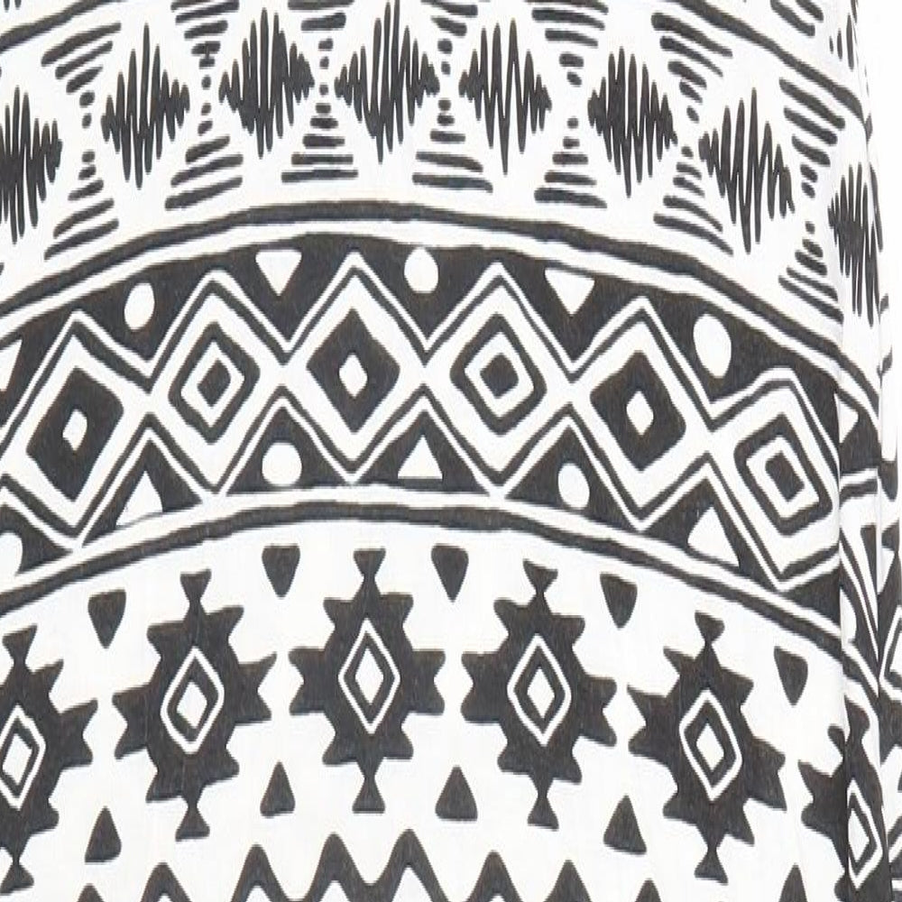 Boohoo Womens White Geometric Pencil Dress