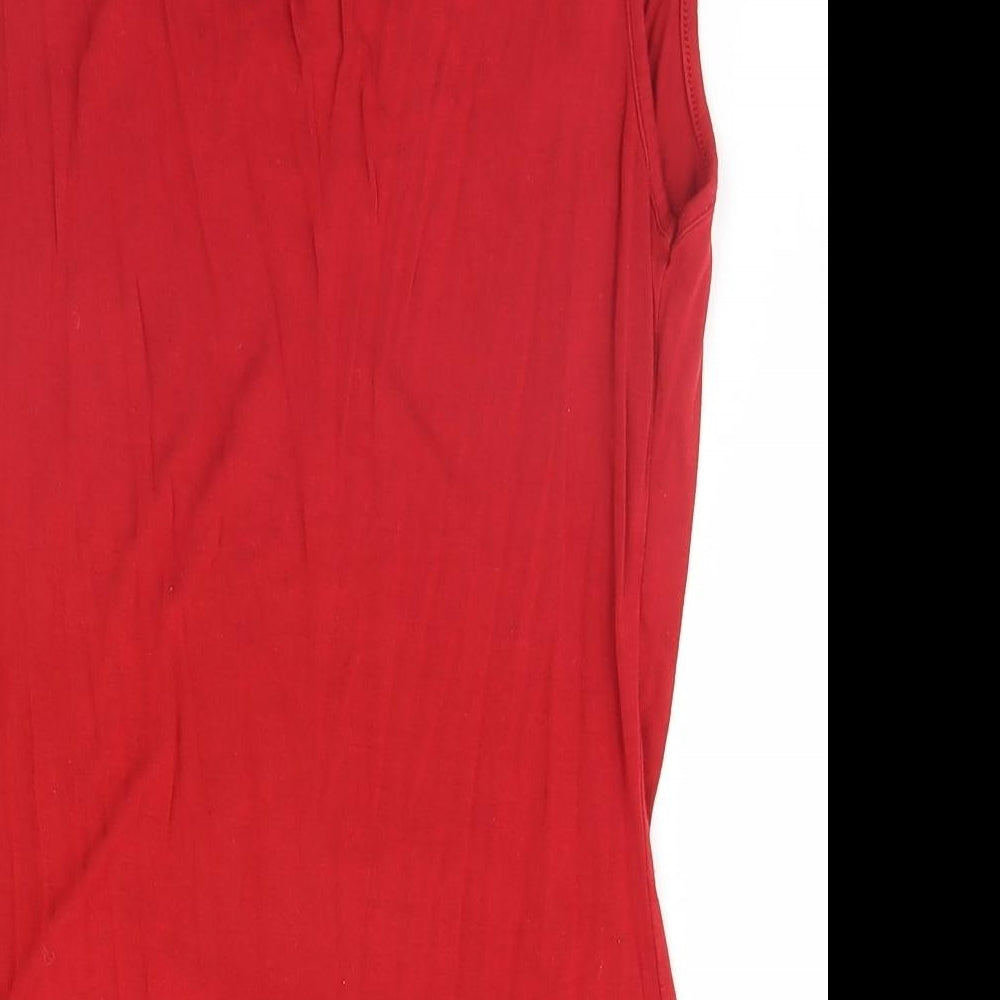 George Womens Red Basic Tank Size 12