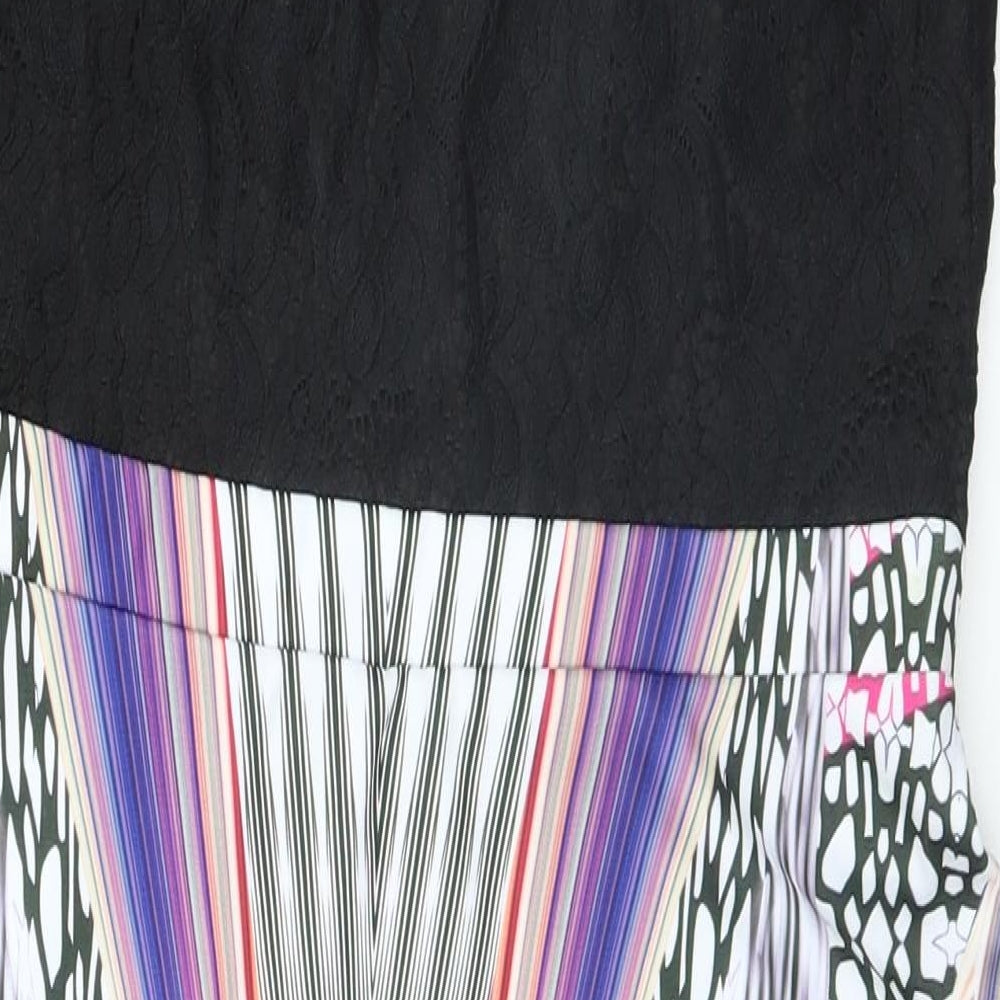 Girls On Film Womens Multicoloured Geometric A-Line Size 14