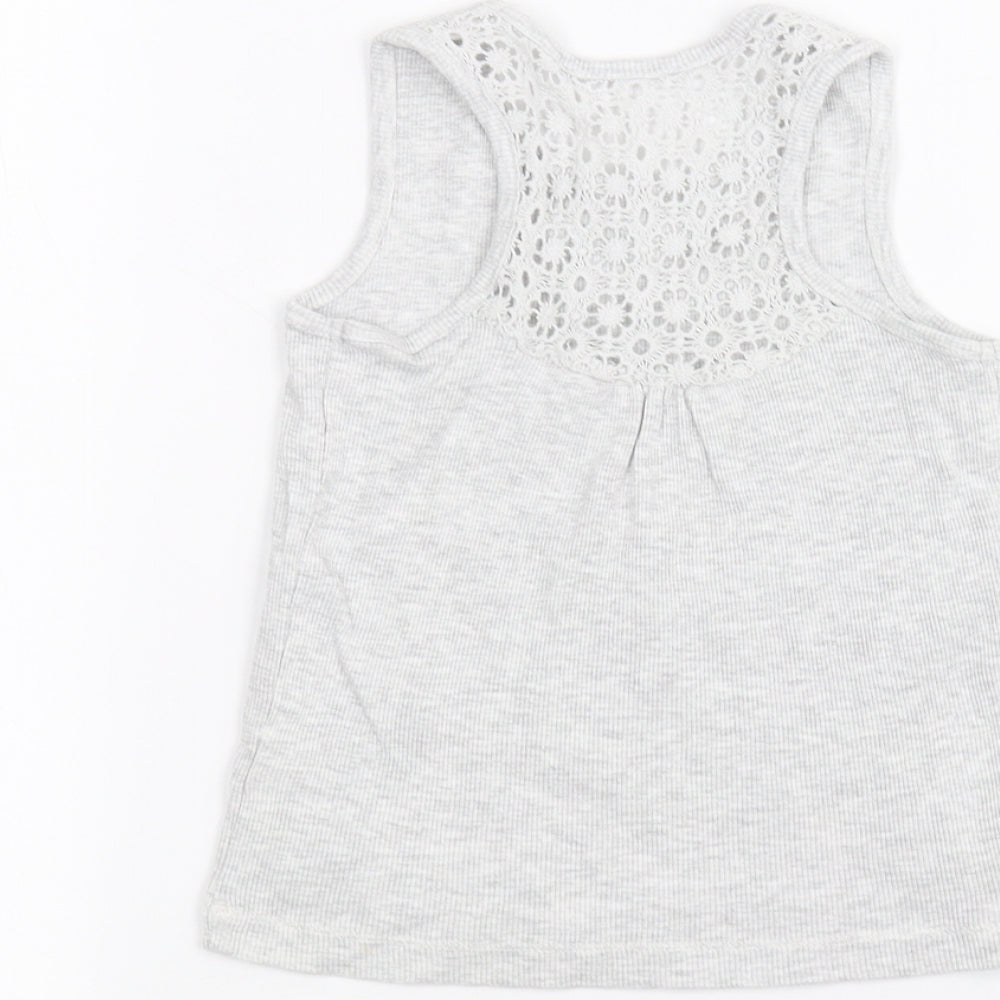 George Girls Grey Basic Tank Size 5-6 Years