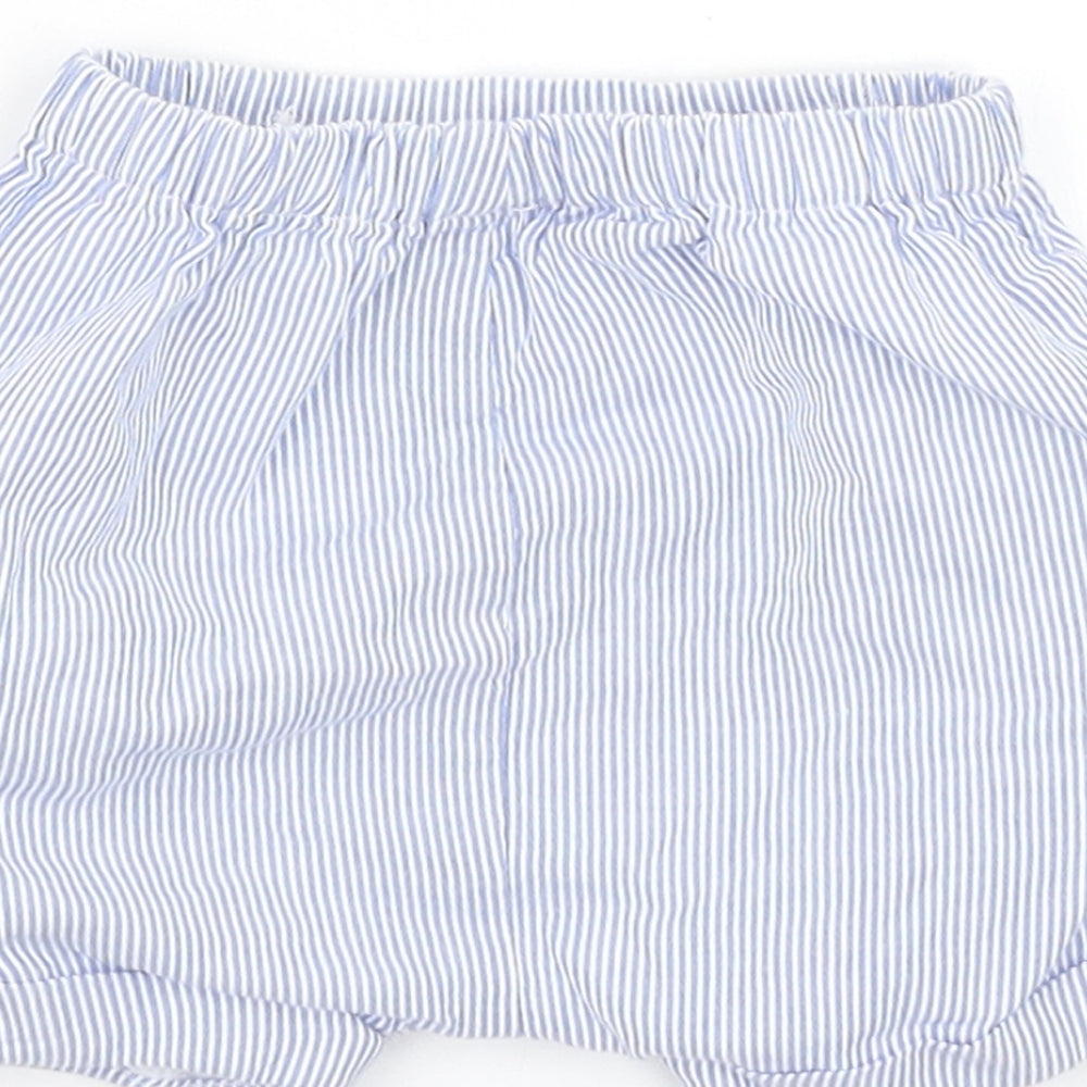 TU Boys Blue Striped Cropped Trousers Size 0-3 Months