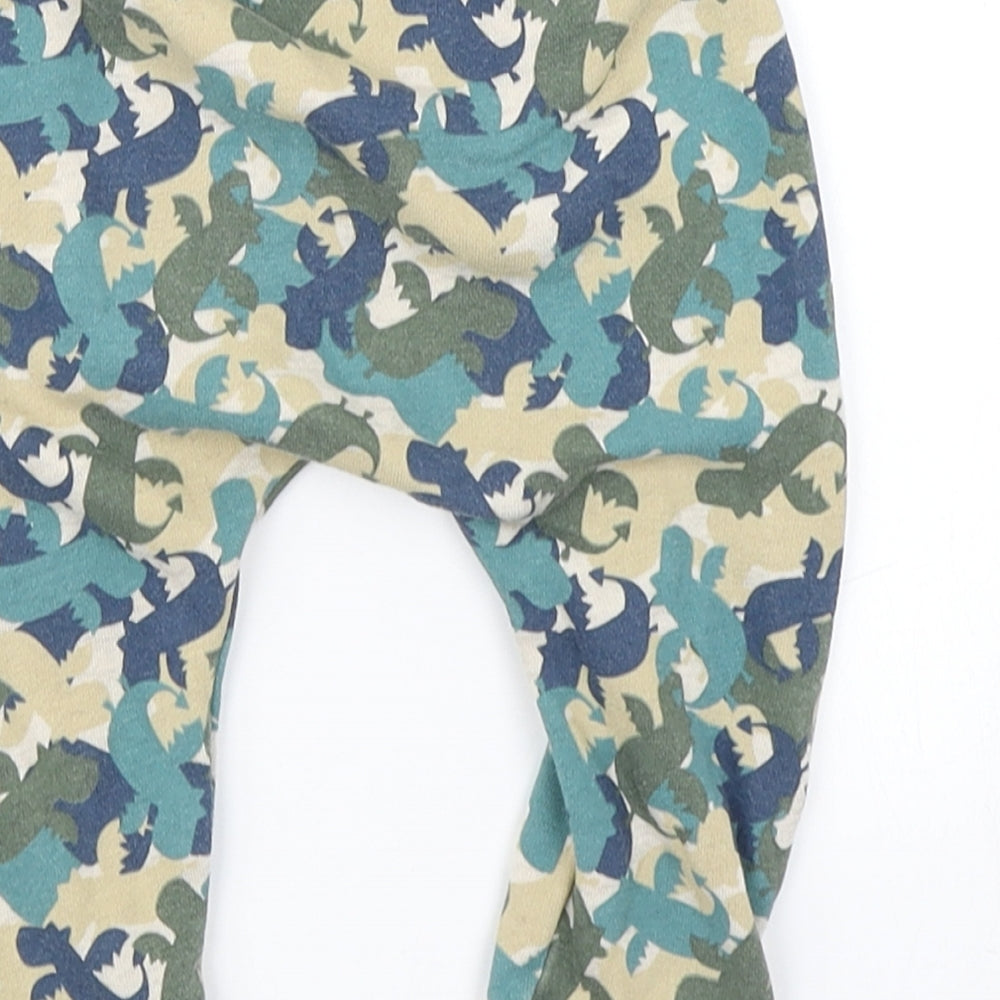 TU Boys Green Camouflage Jogger Trousers Size 6-9 Months - Dragon print