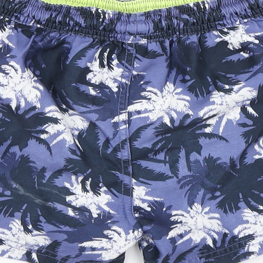 Matalan Boys Blue Floral Sweat Shorts Size 5 Years