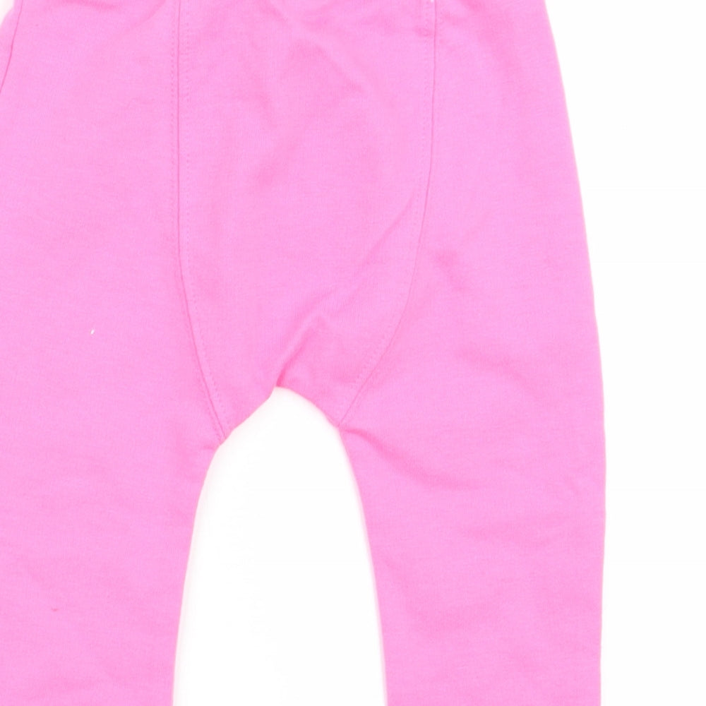 F&F Girls Pink Capri Trousers Size 3-6 Months - leggings