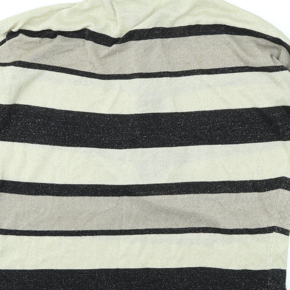 Vouley Vous Womens Multicoloured Striped Full Zip Jumper Size S