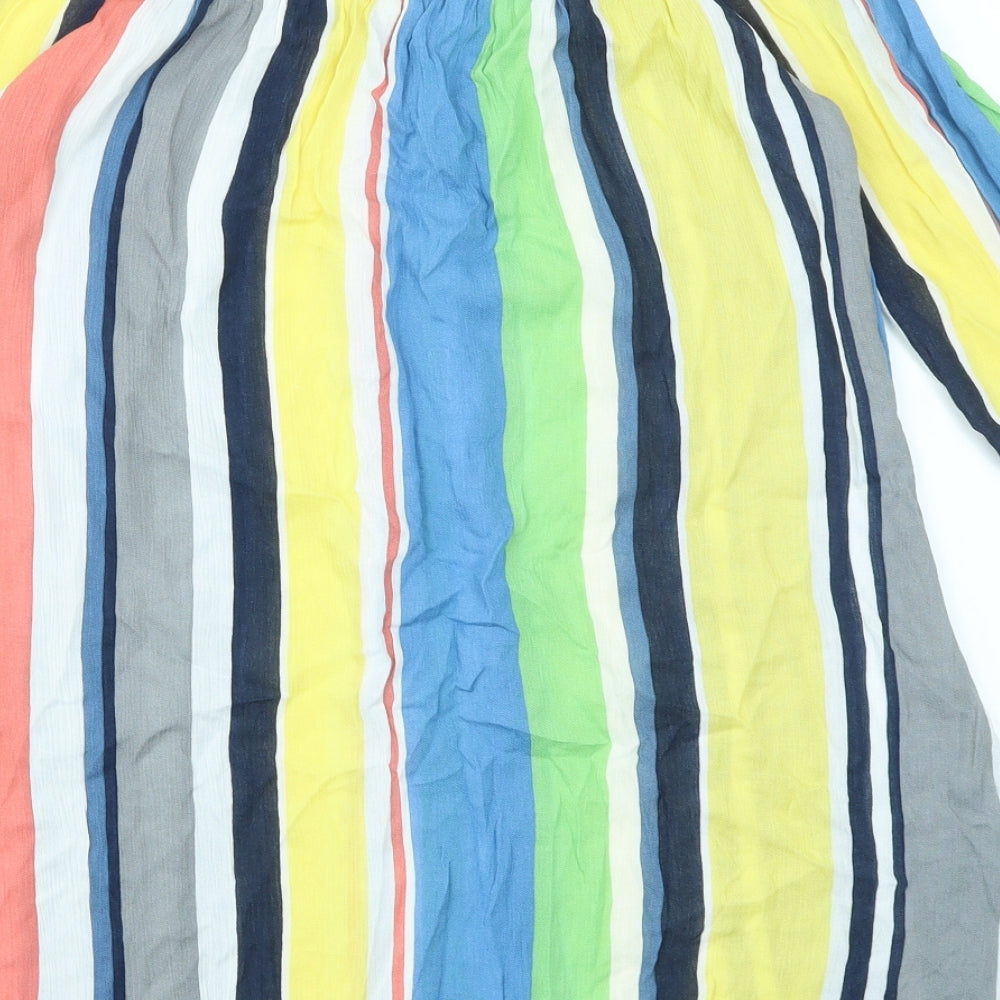 NEXT Womens Multicoloured Striped Basic Blouse Size 12
