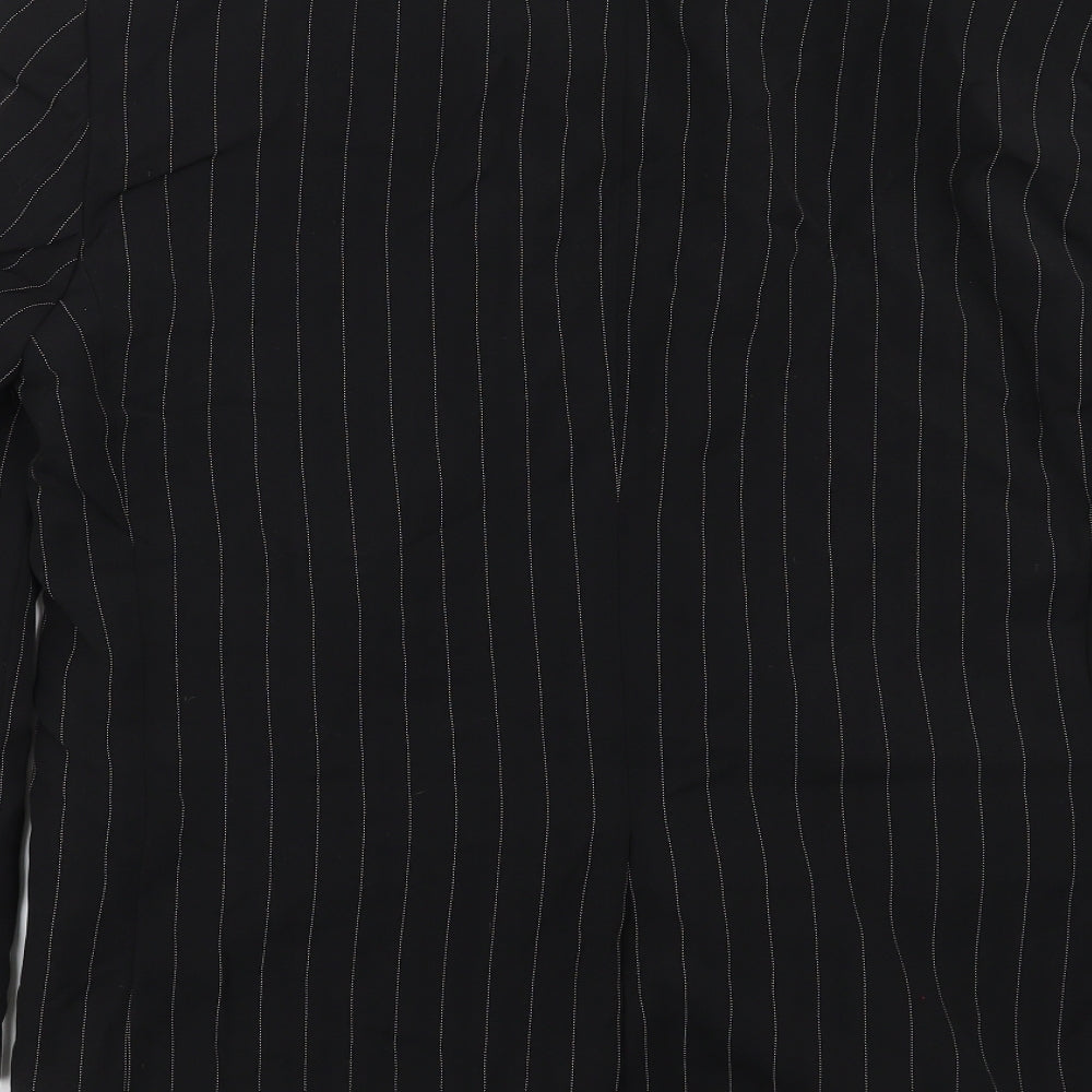 BLAKES Mens Black Striped Jacket Suit Jacket Size 40