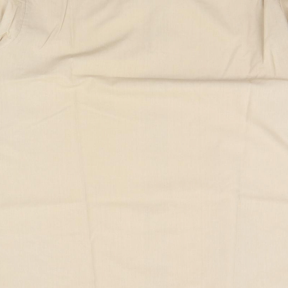 Asdale Mens Beige Button-Up Size 16