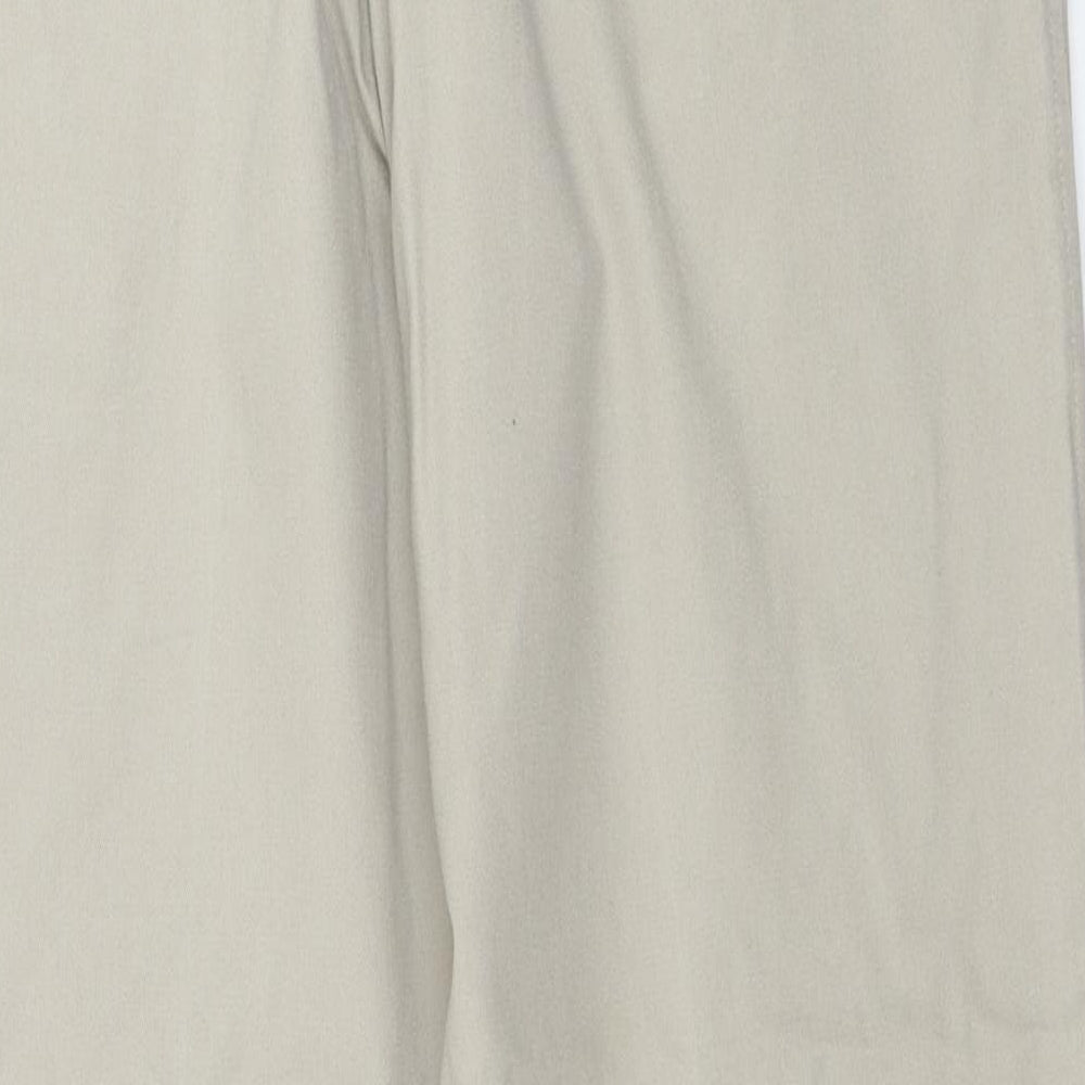 Farah Mens Beige Houndstooth Chino Trousers Size 36 in L31 in