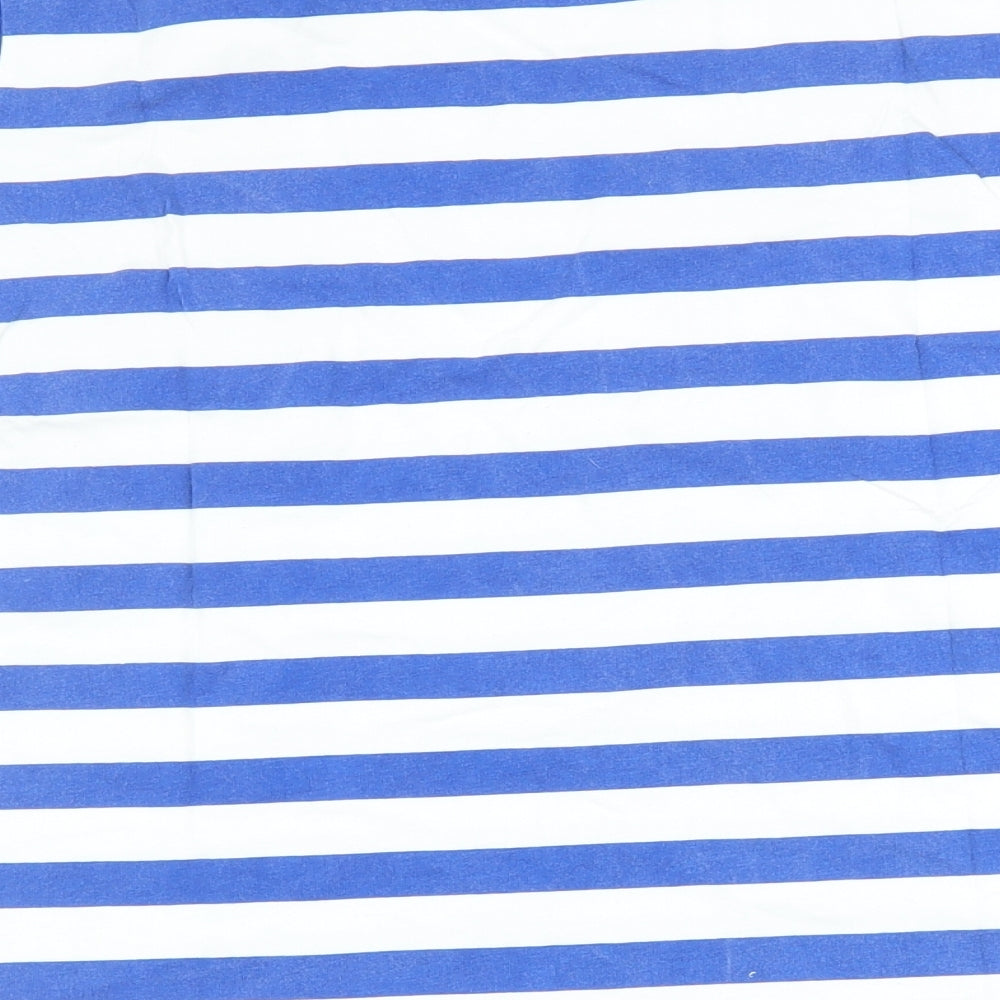 Just Play Boys Blue Striped Basic T-Shirt Size 12-13 Years