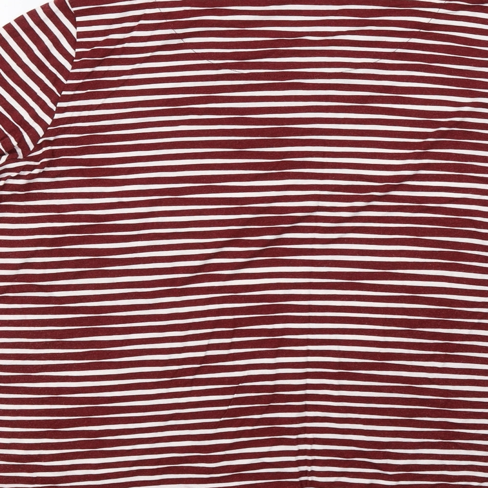 Marks and Spencer Womens Red Striped Pullover Sweatshirt Size 20