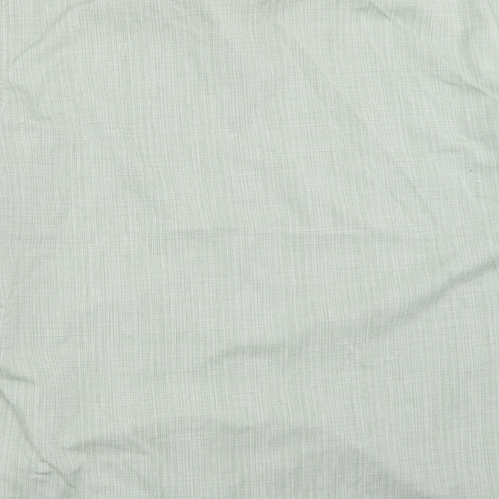 St Michael Mens Green Button-Up Size 16.5
