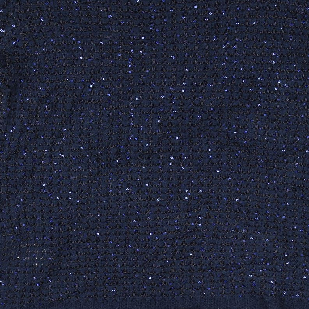 Peacocks Womens Blue Pullover Jumper Size 14 - Sequins all over