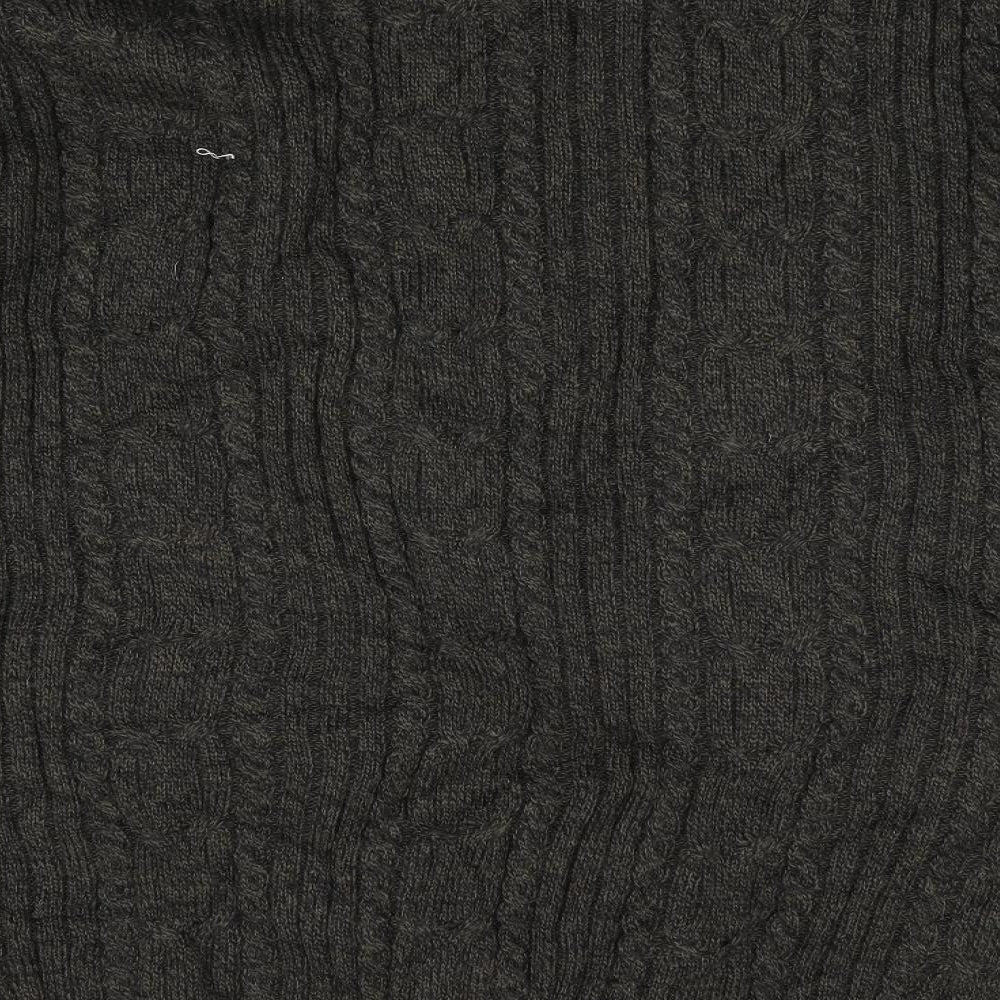 Melka Menswear Mens Green Geometric Pullover Jumper Size XL