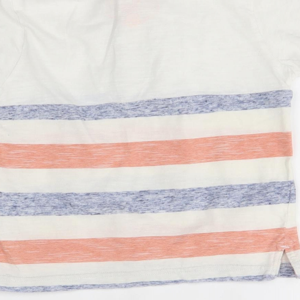 Matalan Boys White Striped Basic Polo Size 3 Years