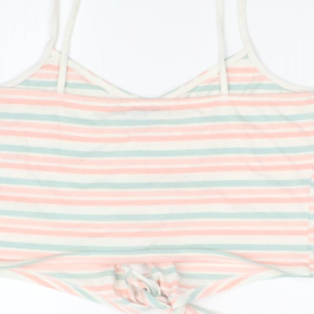 New Look Womens Multicoloured Striped Camisole T-Shirt Size 16