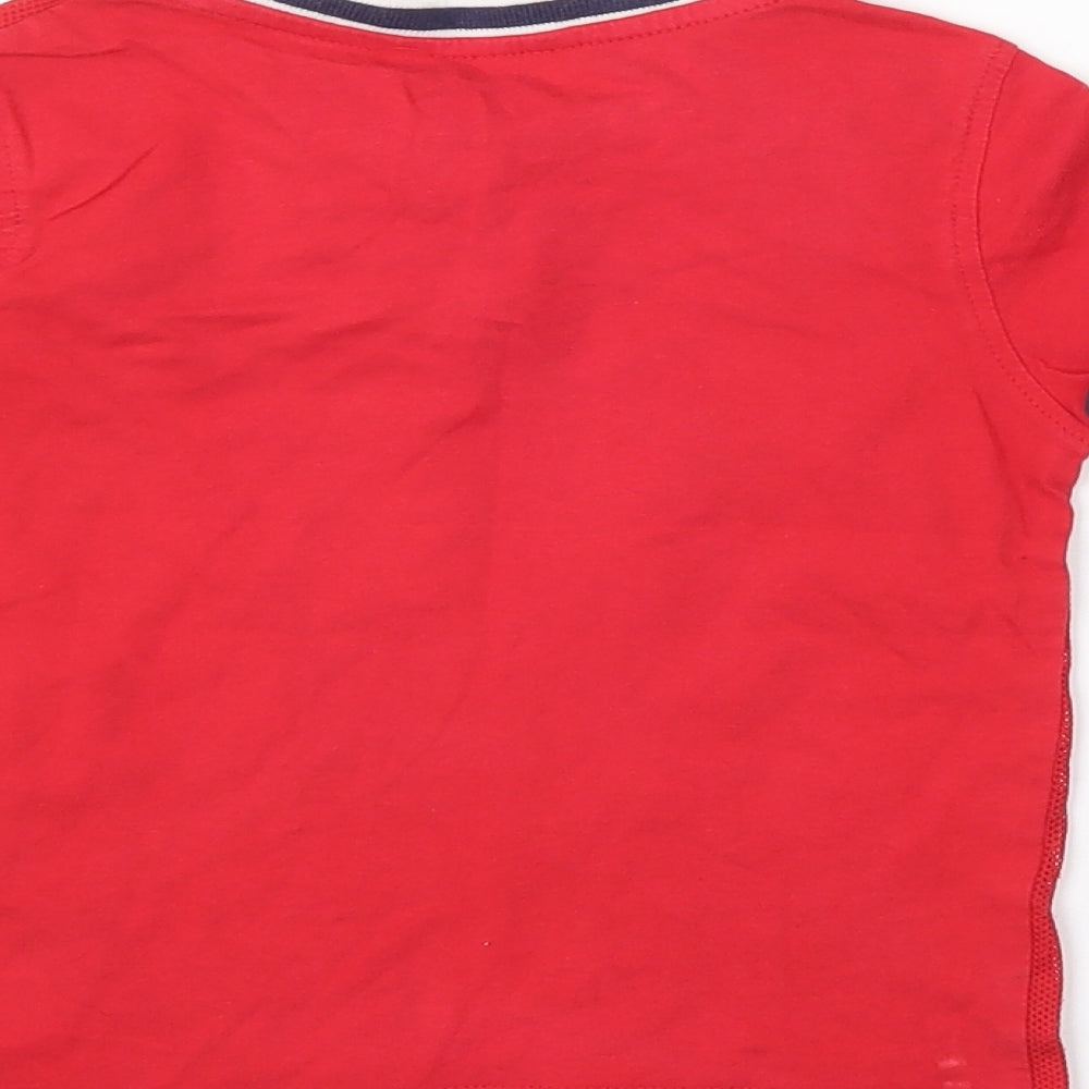 George Boys Red Basic T-Shirt Size 5-6 Years