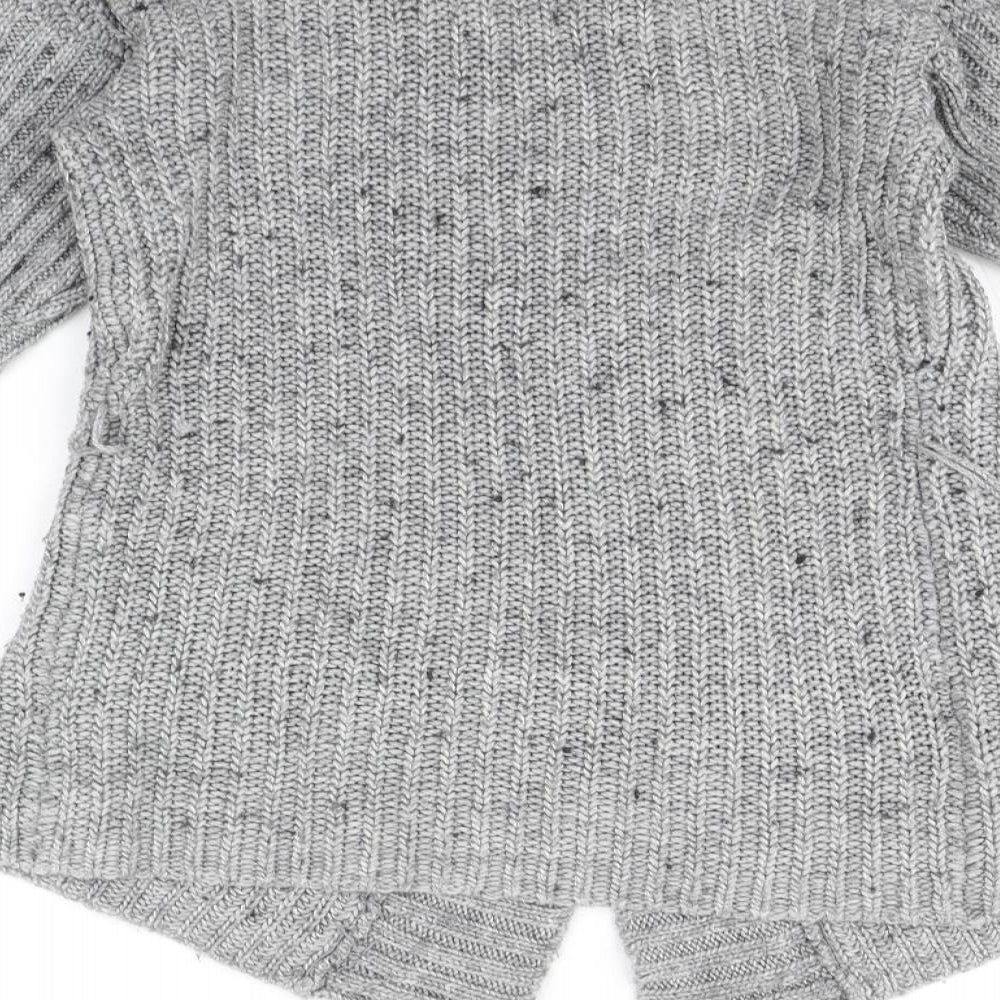 Dorothy Perkins Womens Grey Cardigan Jumper Size 8