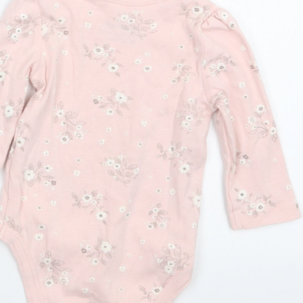 So Cute Girls Pink Floral Babygrow One-Piece Size 3-6 Months
