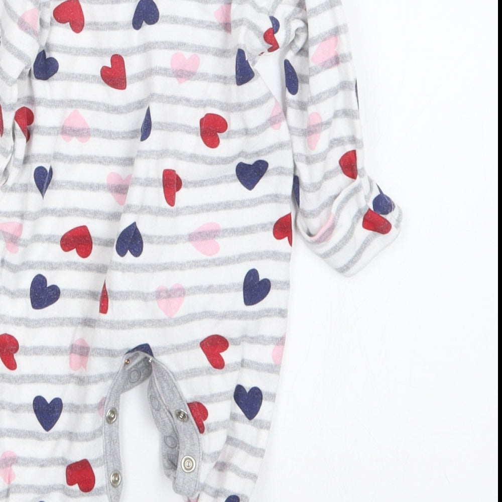 F&F Girls Grey Geometric Babydoll One Piece Size 0-3 Months