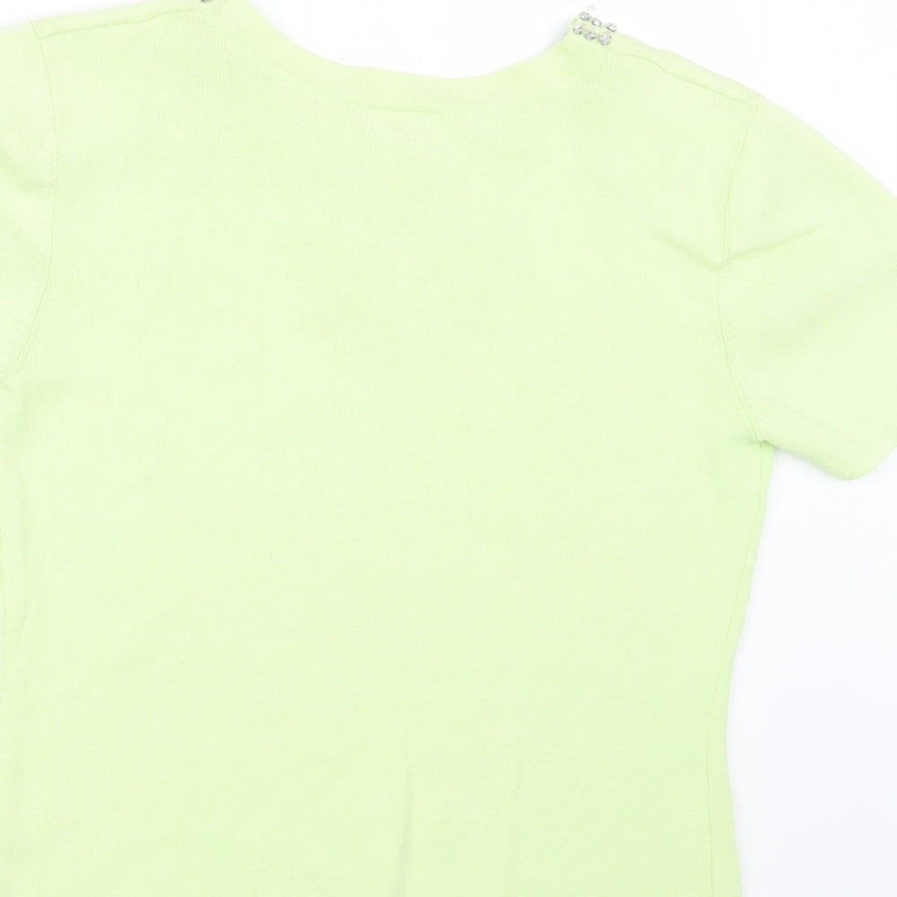 Roman Womens Green Pullover Jumper Size S