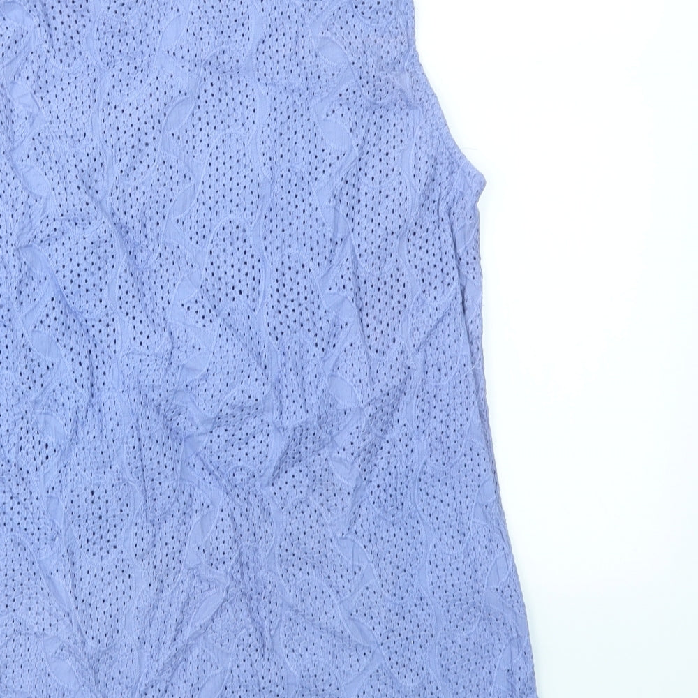 Lily Ella Womens Purple Basic T-Shirt Size 10