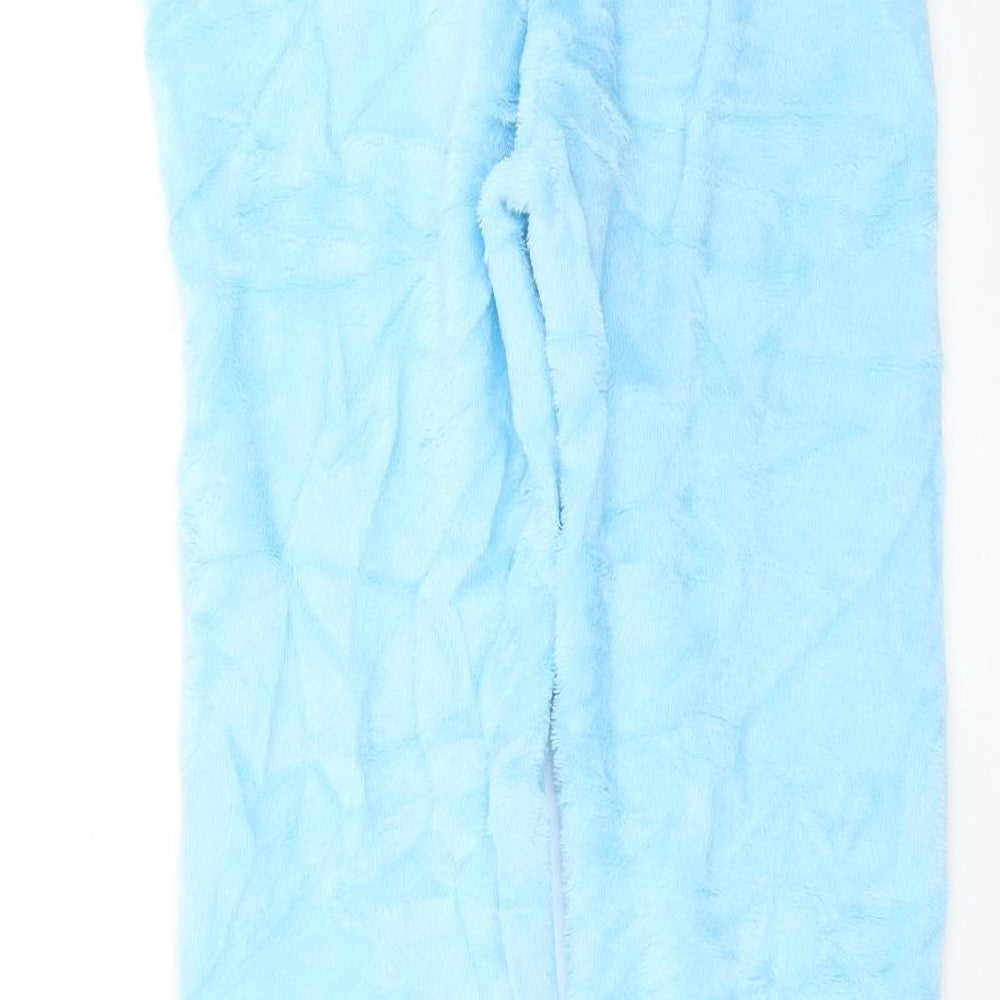 Disney Girls Blue Solid Pyjama Pants Size 7-8 Years - flounder