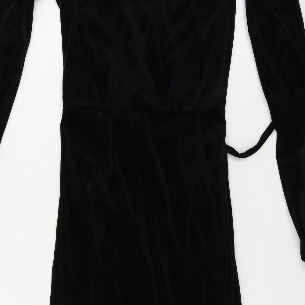 Boohoo Womens Black Houndstooth Bodycon Size 8