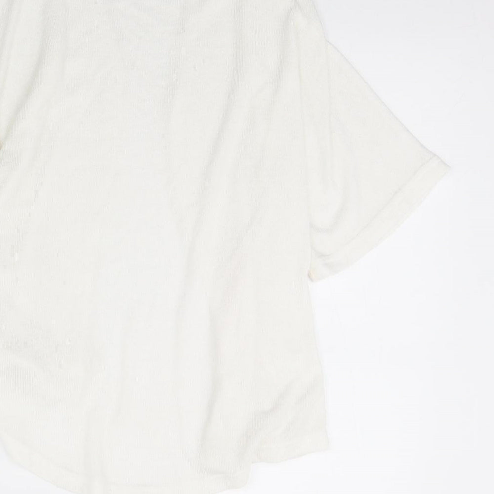 yd Girls White Cardigan Jumper Size 10 Years