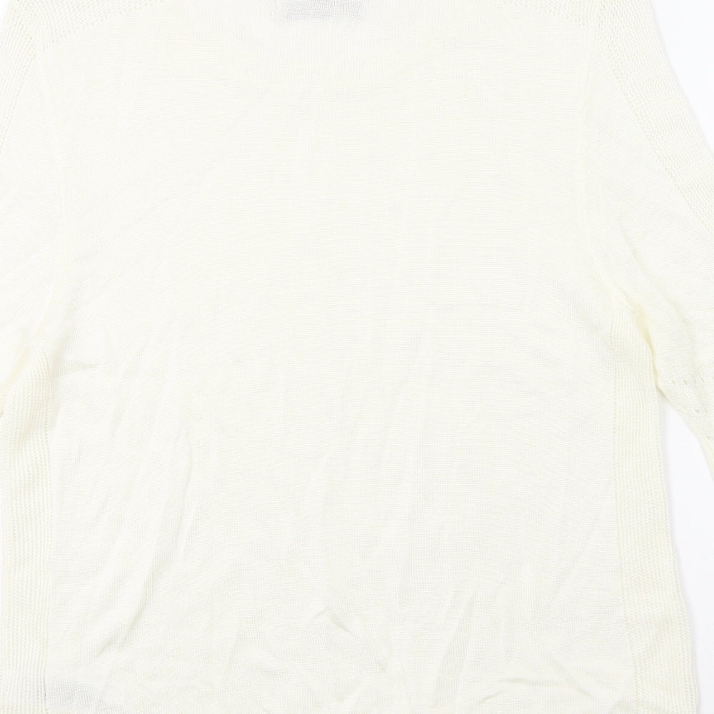 M&S Womens Ivory Pullover Jumper Size 12